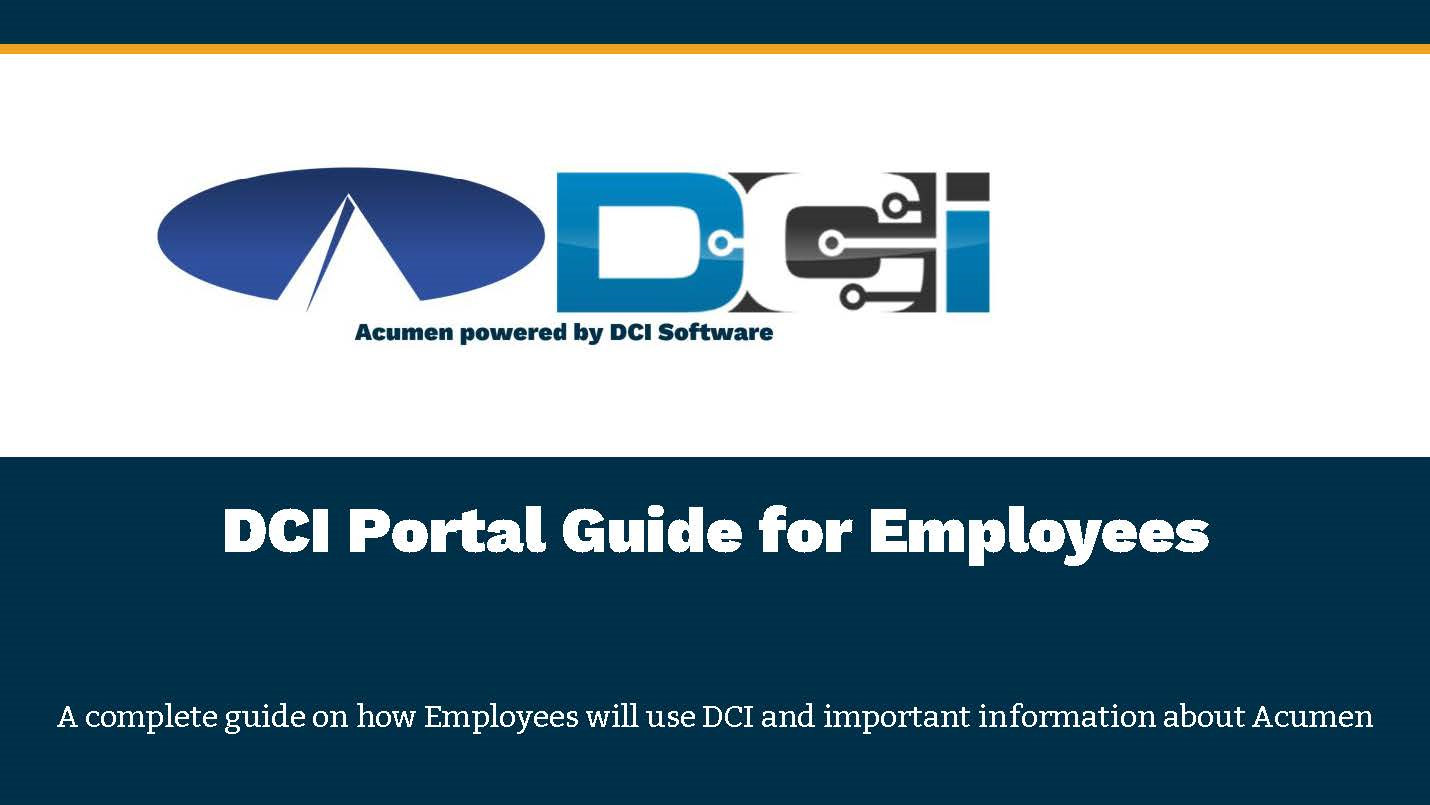 Employee Portal Guide Acumen Fiscal Agent